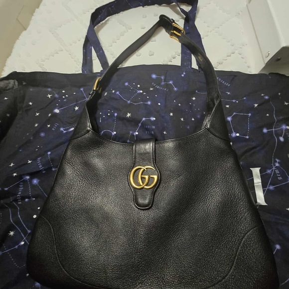 Black GUCCI Goat Leather Handbag - Picture 1 of 16